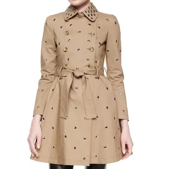 Red Valentino, Gromet Trench Coat, size: 44